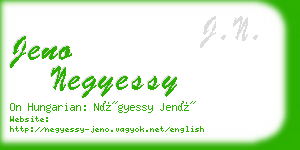 jeno negyessy business card